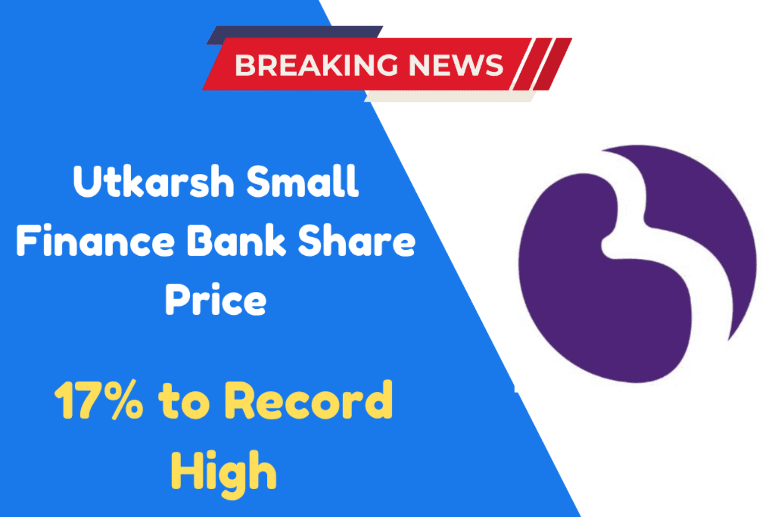 Utkarsh Small Finance Bank Share Price: Shares Surge 17% To Record High ...