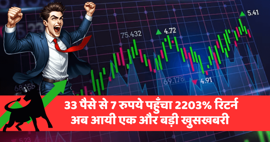 A New Star in the Stock Market 2203% Return from 33 Paisa to 7 Rupees